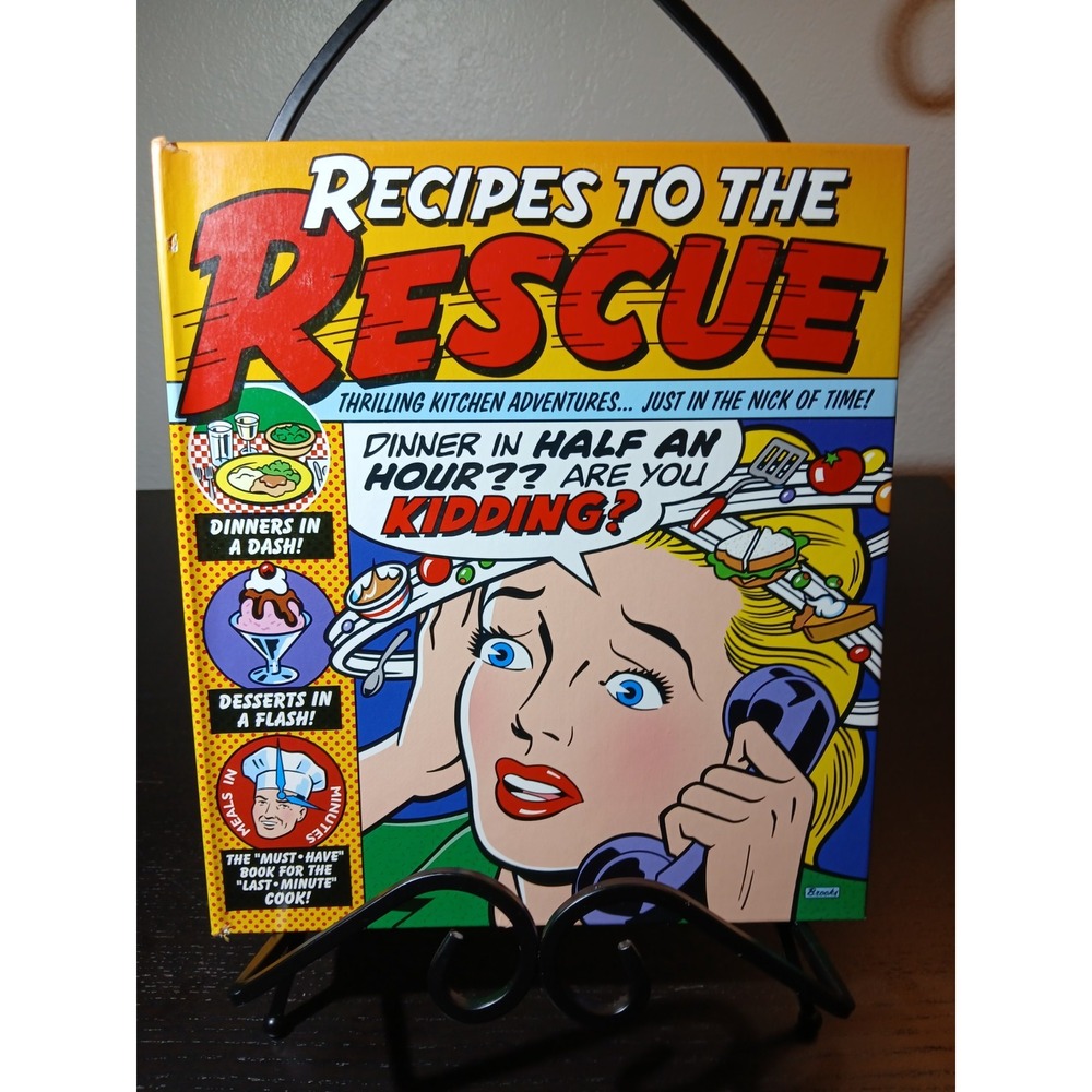 RECIPES TO THE RESCUE - HARDBACK BOOK - 2000 Cooking, Kitchen,‎ Comic Book #B60